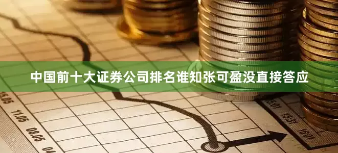 中国前十大证券公司排名谁知张可盈没直接答应